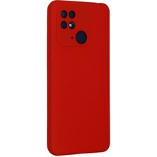 Happycase Xiaomi Redmi 10C Kılıf Nano Içi Kadife  Silikon - Kırmızı