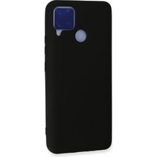 Happycase Realme C15 Kılıf Nano Içi Kadife  Silikon - Siyah