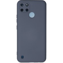 Happycase Realme C21Y Kılıf Nano Içi Kadife  Silikon - Gri