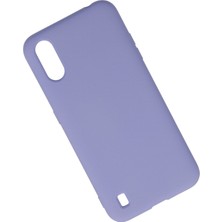 Happycase Samsung Galaxy A01 Kılıf Nano Içi Kadife  Silikon - Lila