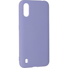 Happycase Samsung Galaxy A01 Kılıf Nano Içi Kadife  Silikon - Lila