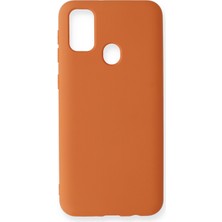 Happycase Samsung Galaxy A21S Kılıf Nano Içi Kadife  Silikon - Turuncu