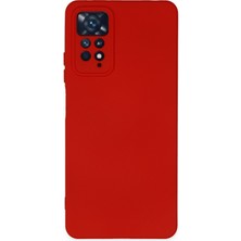 Happycase Xiaomi Redmi Note 11 Pro Kılıf Nano Içi Kadife  Silikon - Kırmızı