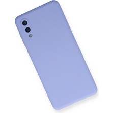 Happycase Samsung Galaxy A02 Kılıf Nano Içi Kadife  Silikon - Lila