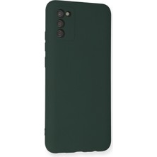 Happycase A02S Kılıf Nano Içi Kadife  Silikon - Koyu Yeşil