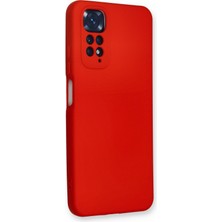 Happycase Xiaomi Redmi Note 11 Kılıf Nano Içi Kadife  Silikon - Kırmızı