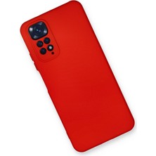 Happycase Xiaomi Redmi Note 11 Kılıf Nano Içi Kadife  Silikon - Kırmızı