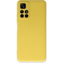 Happycase Xiaomi Redmi Note 11T Kılıf Nano Içi Kadife  Silikon - Sarı