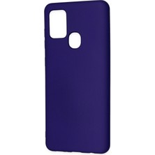 Happycase Samsung Galaxy A21S Kılıf Nano Içi Kadife  Silikon - Mor