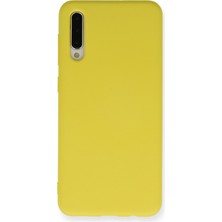 Happycase A30S Kılıf Nano Içi Kadife  Silikon - Sarı