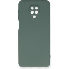 Happycase Xiaomi Redmi Note 9s Kılıf Nano Içi Kadife  Silikon - Koyu Yeşil