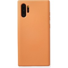 Happycase Samsung Galaxy Note 10 Plus Kılıf Nano Içi Kadife  Silikon - Turuncu