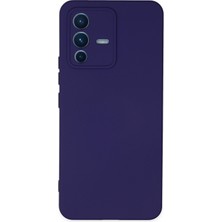 Happycase Vivo V23 5g Kılıf Nano Içi Kadife  Silikon - Mor