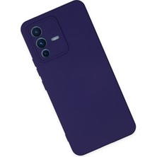 Happycase Vivo V23 5g Kılıf Nano Içi Kadife  Silikon - Mor