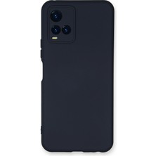 Happycase Vivo Y21S Kılıf Nano Içi Kadife  Silikon - Lacivert