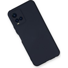 Happycase Vivo Y21S Kılıf Nano Içi Kadife  Silikon - Lacivert