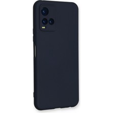 Happycase Vivo Y21S Kılıf Nano Içi Kadife  Silikon - Lacivert