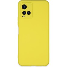 Happycase Vivo Y21S Kılıf Nano Içi Kadife  Silikon - Sarı