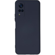 Happycase Vivo Y31 2021 Kılıf Nano Içi Kadife  Silikon - Lacivert