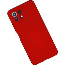 Happycase Xiaomi Mi 11 Lite Kılıf Nano Içi Kadife  Silikon - Kırmızı