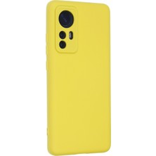 Happycase Xiaomi Mi 12 Kılıf Nano Içi Kadife  Silikon - Sarı