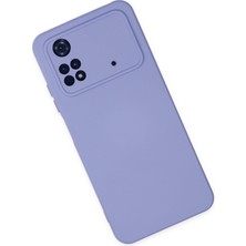 Happycase Xiaomi Poco M4 Pro 4g Kılıf Nano Içi Kadife  Silikon - Lila