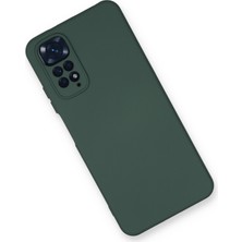 Happycase Xiaomi Redmi Note 11S Kılıf Nano Içi Kadife  Silikon - Koyu Yeşil