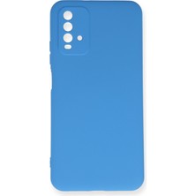 Happycase Xiaomi Redmi Note 9 4g Kılıf Nano Içi Kadife  Silikon - Mavi