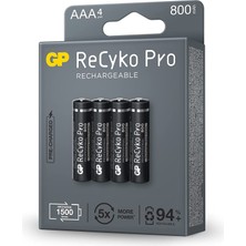 Recyko+ Pro Aaa Ince Ni-Mh Şarjlı Pil, 1.2 Volt, 4'lü Kart