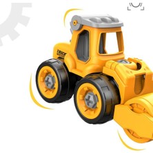 Belovee 4pcs Kids Playset Geri Çekin Arabalar Yol Roller Excavator Buldozer Kazık Sürücüsü (Yurt Dışından)