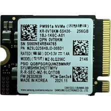Samsung PM991A MZ9LQ256HBJD-00BD1 256 GB M.2 Nvme SSD