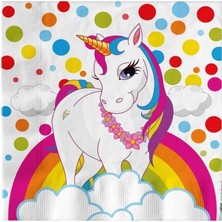 Pandoli Unicorn Rainbow Tek Boynuz At Temalı Peçete 16 Adet