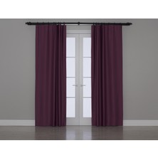 Gauze Fabric Design Blackout Karartma Özellikli Perde Mürdüm