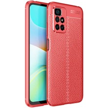Tekno Grup Xiaomi Redmi 10 Kılıf Ultra Korumalı Deri Desenli Lüx Niss Silikon Kılıf + Tam Kaplayan 5d Ekran Koruyucu
