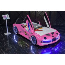 Kaju Mobilya Kaju Moon Aero Premium Pembe Arabalı Yatak