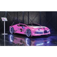 Kaju Mobilya Kaju Moon Aero Premium Pembe Arabalı Yatak