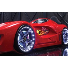 Kaju Mobilya Kaju Luxury Full Kırmzı Arabalı Yatak