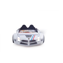 Kaju Mobilya Kaju Luxury Full Beyaz Arabalı Yatak