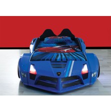 Kaju Mobilya Kaju Luxury Full Mavi Arabalı Yatak