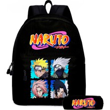 Swico Remado Karikatür Naruto Kalem Kutulu Ilkokul Çantası - Siyah (Yurt Dışından)