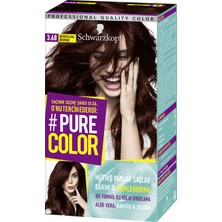 Shwarzkopf Pure Color Jel Saç Boyası 3-68 Böğürtlenli Brownıe