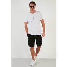 Exxe Belden Bağlamalı Cepli Regular Fit % 100 Keten Short Erkek Short 630JURIŞORT