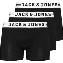 Jack & Jones Jack & Jones Siyah-Beyaz Erkek 3'lü Boxer Set 12081832