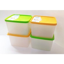 Hobby Life 1,1 Litre Alaska No Frost Saklama Kabı Sarı-Yeşil 4 Adet