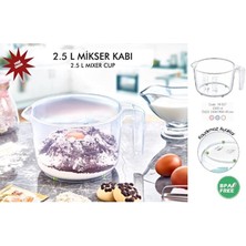 2500ML Kapaklı Mikser Kabı (Kaymaz Ayaklı)