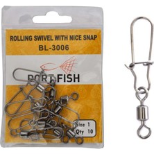 Port Fish BL-3006 Klipsli Fırdöndü (Paslanmaz)