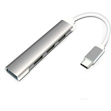 Polham 4in1 10W 4 USB Girişli Type C Çevirici Adaptör, 5 Gbps Hız USB 3.0 Tak Çalıştır Adaptör Hub