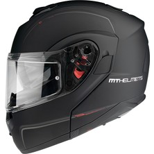 Mt Helmets Kask mt Atom Sv Solid A1 Matt Siyah Çene Açılır