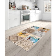 Süngersan Renkli Halılar Yıkanabilir Dijital Baskı Modern Dekoratif Kaymaz Tabanlı Salon Halısı Mutfak Halısı Yolluk