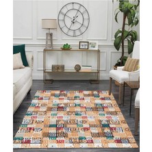 Süngersan Renkli Halılar Yıkanabilir Dijital Baskı Modern Dekoratif Kaymaz Tabanlı Salon Halısı Mutfak Halısı Yolluk